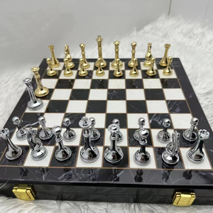 High Quality Marble Style <strong>Chess</strong> <strong>Set</strong> with 12 Inches and 2.2-inch <strong>Metal</strong> <strong>Chess</strong> Pieces - Product Image 3