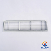 Grille de retour d'air linéaire 30 en alliage d'aluminium, réglable, moderne, pour équipement de ventilation CVC, taille personnalisée, murale
