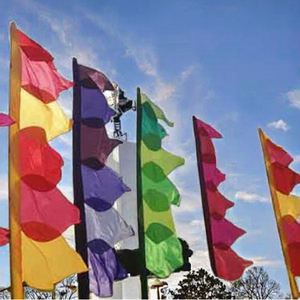 Drapeau balinais 75x400cm avec mât en fibre de verre, style réglable pour la suspension ou le dépliage, drapeau de festival extérieur - Product Image 3