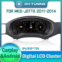 Mise à niveau du tableau de bord numérique LCD pour système Linux MK6-Jatta 2011-2014, CarPlay sans fil, Android Auto, multiples thèmes UI, Plug and Play