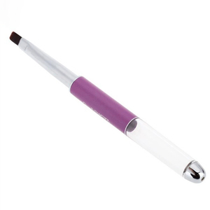Pinceau plat de photothérapie pour nail art, en nylon, avec virole sertie, multifonctionnel, pour la peinture au gel, la manucure et la décoration des ongles en salon - Product Image 4