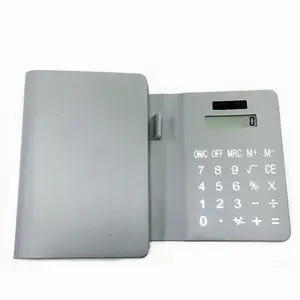 BSCI ISO9001 Trendy Environmental Solar Notebook Calculator Promotional Office Gifts with Pen and Memo Pad sticky notes