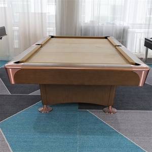 Table de <span class=keywords><strong>billard</strong></span> de style américain personnalisée en usine, avec structure métallique, compartiments de rangement et coins. - Product Image 4