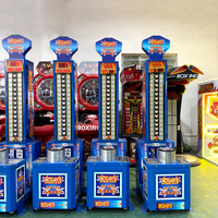 Machine de jeu d'arcade de frappe de boxe à monnayeur (pièces/billets) pour intérieur, garantie 1 an, en métal, en anglais, pour centres de jeux, 110/220V
