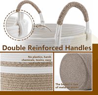 Panier à linge pliable QJMAX 100% coton, écologique, sans AZO, faible teneur en cadmium, certifié Reach, paniers de rangement confortables
