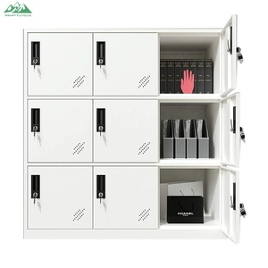 Wayon 9-Türiger Erweiterbarer Weißer Stahlschrank Kommerzieller Moderner Metallschrank für Schlafzimmer, Zuhause, Werkstatt & Lager - Product Image 1
