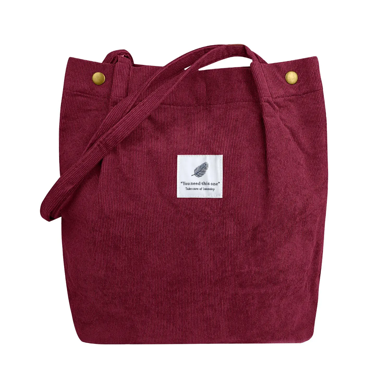 Custom Fashion Canvas Shoulder Corduroy Tote Bag Large Capacity women Student Shoulder Shopping Bag For Work Beach