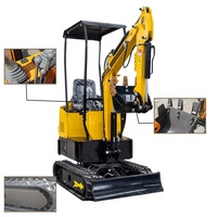 Promotion : Mini-Excavatrice Hydraulique sur Chenilles Diesel, Petite Machine de Terrassement et de Piquage de Poteaux à Vendre
