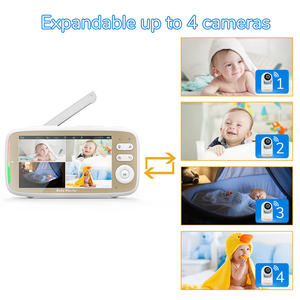 5 بوصة P HD شاشات مراقبة لاسلكية للأطفال عن بعد إمالة مقلاة رقمية تكبير رؤية ليلية هاتف بيبي فون كاميرا فيديو مربية أطفال - Product Image 6