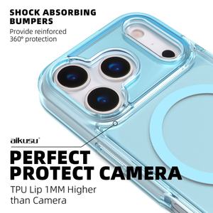 Funda Protectora Transparente Rosa Personalizable de la Serie Aikusu para iPhone 17 16 15 14 13 Air Pro Max - Product Image 3