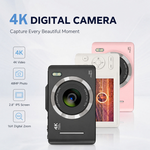Appareil photo portable pour étudiants, vidéo 4K, 48MP, autofocus, zoom optique 16x, batterie 700mAh, lecteur SD MP3, idéal pour la salle de classe ou comme cadeau - Product Image 1