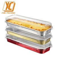XC Y58 750ml Barquette jetable en aluminium pour gâteaux et cheesecakes avec couvercle en plastique, récipient de qualité alimentaire