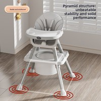 Chaise haute multifonctionnelle en plastique pour bébé - Table à manger et d'apprentissage polyvalente avec siège inclinable pour les nourrissons de plus de 6 mois