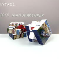 Impression personnalisée Logo Publicité 3x3 Rotation Casse-tête Cubes Jouet Cube de Vitesse Magique Sans Autocollant