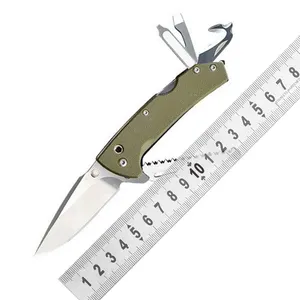 Custom 7106SUE-GP-T7 12C27 BLADE G10 with 5-IN-1 MULTI FUNCTION screwdriver and opener multi-purpose tool Folding Pocket Knife