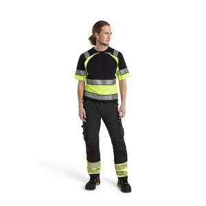 BLAKLADER - 119316429933C44 Hi-Vis Pantalones elásticos de 4 vías sin bolsillos para uñas Negro/Amarillo-EAN 7330509842263 ROPA DE TRABAJO DE 2017 - Product Image 3