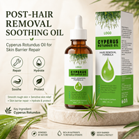 Aceite Depilatorio de Cyperus Rotundus al por Mayor, 60 ml, Suero Corporal Natural para una Piel Suave, Marca Privada OEM ODM