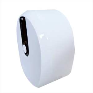 Dispensador de Papel Higiénico de Rollo Jumbo de Plástico Blanco y Negro para Montar en la Pared, Fabricado en México, Uso Comercial, GL-220 - Product Image 2
