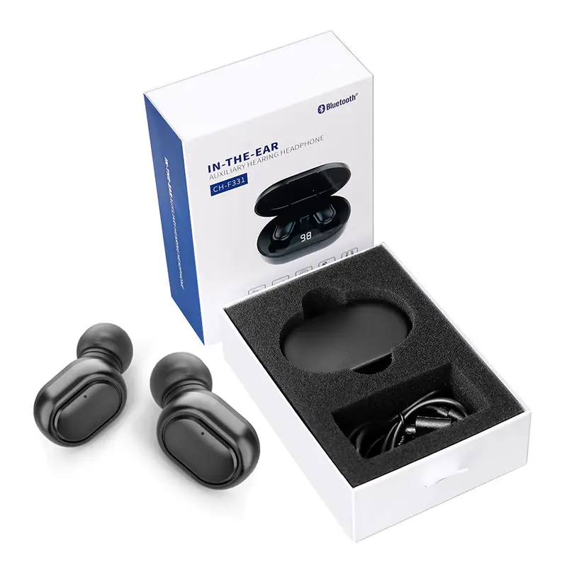 Audífono de alta calidad Auricular inalámbrico Bluetooth Audífonos inteligentes digitales para ancianos