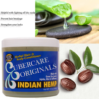 Pot de 340 ml (12 oz) de Conditionneur Capillaire Profond Rehausseur de Boucles aux Herbes avec Chanvre Indien pour Cuir Chevelu