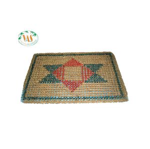 Alfombra Rectangular Hecha a Mano con Diseño de Jacinto de Agua y Estampado Animal, Ecológica, de Fibra Natural Trenzada, Tamaño Grande 200x300cm - Product Image 1