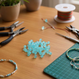 Ilan Abalorios Perles rondes facettées bleu clair de 8 mm 15 g pour la fabrication de bijoux - Product Image 3