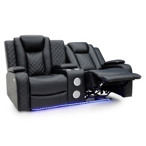Geeksofa Furniture Modern Leather Power <strong>Electric</strong> Motion <strong>Recliner</strong> <strong>Sofa</strong> <strong>Set</strong> With Console And Folding Down Table For Living Room - Product Image 6