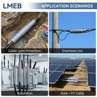 Lengan kabel nilon susut dingin 1KV lengan pelindung insulasi untuk penggunaan dalam dan luar ruangan aksesori kabel JLS lima inti tunggal