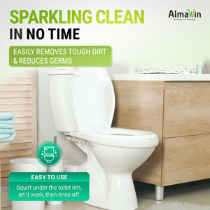 AlmaWin Custom 1 Brand WC Cleaner Fresh Lemon 750ml Fraîcheur Citronnée pour Toilettes et Urinoirs Contre le Tartre et les Déposits d'Urine Végétalien Biologique - Product Image 4