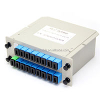 Divisor de Fibra Óptica PLC Damu 1x8, Entrada APC, Salida UPC, Conectores SC, Tarjeta de Conexión, FTTH/FTTB/FTTX