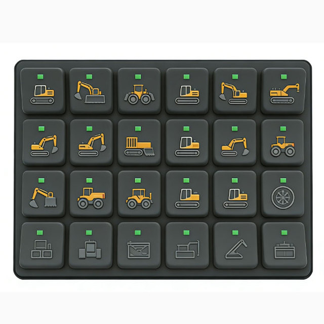 IP67 24 Keys Silicone Pad Keypad Button Panel CANbus Keyboard CAN Bus Keypad Pulsantiera Canbus Keypads