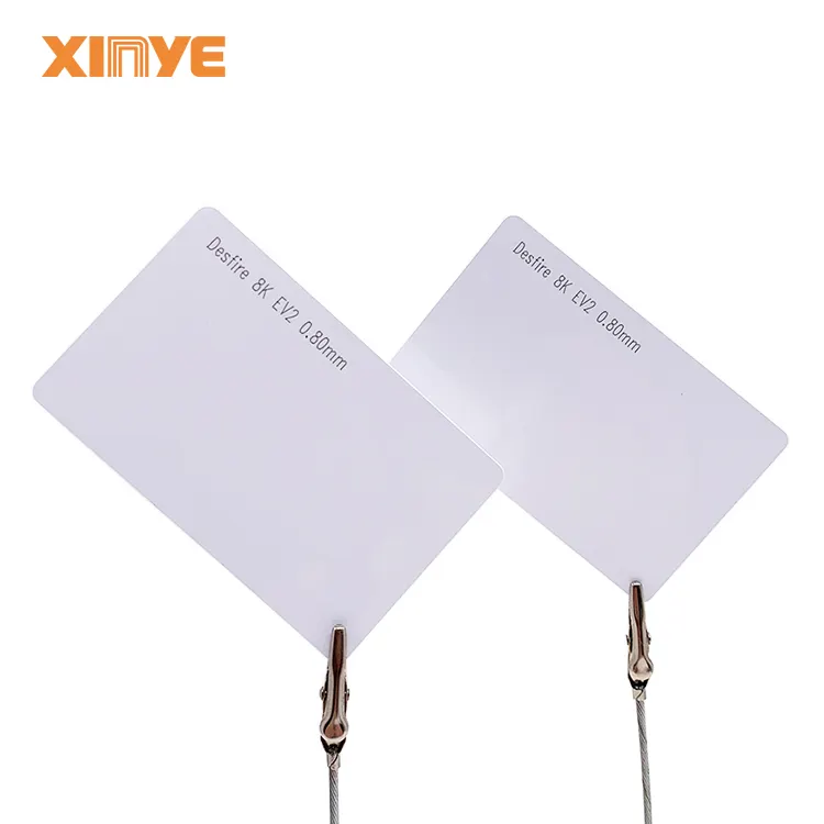 Wholesale HF 13.56MHz RFID chip white card classic mifare desfire ev1 4K 8k RFID blank cards PVC card