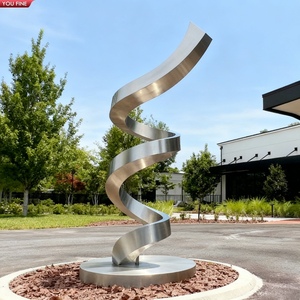 Scultura Astratta a Spirale in Acciaio Inossidabile Lucidato YOUFINE, <span class=keywords><strong>Arte</strong></span> Moderna per Esterni, Decorazione per Giardino, <span class=keywords><strong>Villa</strong></span> e Cortile - Product Image 6