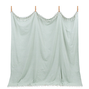 Striped Turkish Beach Towel 200x200Cm Cotton Quick Dry With Tassels Square Soft Absorbent <b>Bath</b> Towel For Beach - Product Image 5