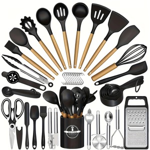 44-Piece Kitchen Tools Gadgets Household Silicone Cooking Utensils Kitchen Set Heat Resistant Silicone Kitchen Utensils Set