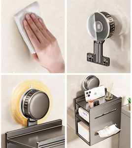 Moderno e multifunzionale <span class=keywords><strong>bagno</strong></span> portaoggetti a parete senza unghie <span class=keywords><strong>con</strong></span> <span class=keywords><strong>ventosa</strong></span> scatola di carta igienica <span class=keywords><strong>porta</strong></span> <span class=keywords><strong>asciugamani</strong></span> <span class=keywords><strong>porta</strong></span> rotolo - Product Image 6