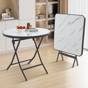 <b>Folding</b> <b>Round</b> And Square <b>Table</b> 60-120Cm Minimalist Outdoor <b>Table</b> Foldable Portable For Home Garden Use - Product Image 3