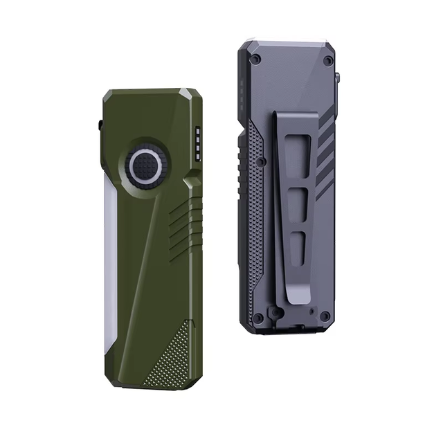 Compact Multi-function LED Flashlight with Red Beam Pointer, UV Inspection Light with Hat Clip Design