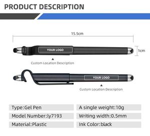ปากกาเจลอิเล็กทรอนิกส์แบบสัมผัสหน้าจอ ขนาดหัวเขียน 0.5 มม. ปรับแต่งได้ ใช้งานได้หลากหลาย เป็นมิตรกับสิ่งแวดล้อม เหมาะสำหรับใช้ในสำนักงานและโรงเรียน ทำจากพลาสติก - Product Image 2