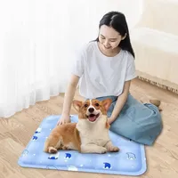 Tapis rafraîchissant pour animaux de compagnie, rechargeable avec gel glacé, imperméable et respirant, coussin rafraîchissant d'été pour chiens et chats, accessoire anti-chaleur
