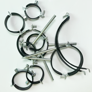 Morsetto a Bullone Metrico 16mm-315mm in Acciaio Zincato Resistente Supporto per Tubi a Sgancio Rapido Rivestito in Gomma Forma O Marca RK - Product Image 2