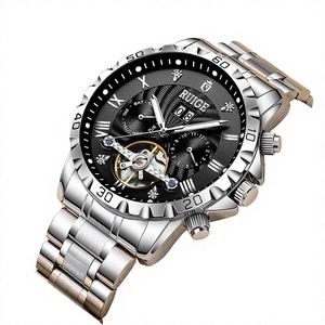 Orologio Meccanico Automatico Classico da Uomo con Quadrante Scheletrato, Lancette Luminose e Impermeabile in Acciaio Inossidabile - Product Image 1