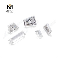 Pierres de moissanite en forme de taper, couleur DEF, pour la fabrication de bagues, prix de gros de Wuzhou Gems