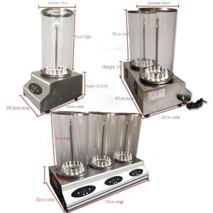 เตาอบไฟฟ้าเชิงพาณิชย์ ไร้ควัน บาร์บีคิวแนวตั้ง อุปกรณ์ย่างแบบเสียบไม้สำหรับธุรกิจ  มอเตอร์อัตโนมัติ สแตนเลส - Product Image 3