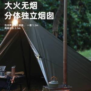 Estufa de Leña Plegable para Exteriores, de Acero Inoxidable con Vidrio para Ver el Fuego, Calefacción de Invierno, Estufa de Camping, Funciona con Combustible, Color Plateado - Product Image 2