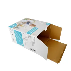 Toptan kahverengi ve beyaz oluklu anne ve bebek ürünleri paketleme karton kutu