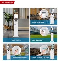 KS-2110 21,5 Automatischer Self-Service Check-In Terminal Kartenspender Id Scanner Hotel Self Check in Kiosk