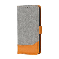 Étui en cuir de toile de portefeuille de luxe pour iPhone 16 Pro Max étuis contraste couleur couverture de sac Mobile accessoires de téléphone portable