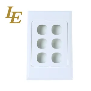 LE 4 Port RJ45 Network Electrical Australian Type Face Plate Wall Faceplate