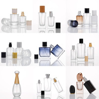 Flacon de parfum en verre cylindrique carré de luxe Devli DL-0219 50 ml, noir mat et blanc, pour femme, vide, avec bouchon en bois et impression sérigraphique